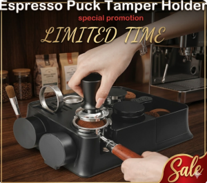[SG Stock] 4-in-1 Magnetic Coffee Knock Box & Tamping Station Universal 51mm-58mm Portafilter Holder Professional Barista Espresso Organizer