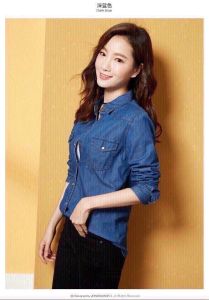 Sơ Mi Jean Nữ HolliterNăng Động Áo Sơ Mi Jean Nữ Áo Sơ Mi Nữ Áo Nữ