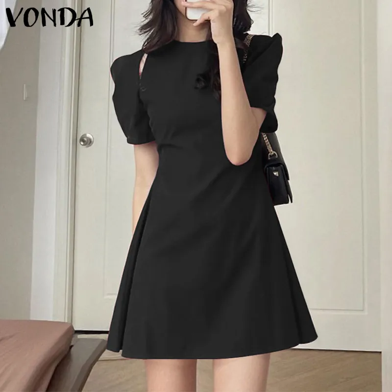 Fancystyle VONDA VONDA Women Short Sleeve Holiday Tunic Dress