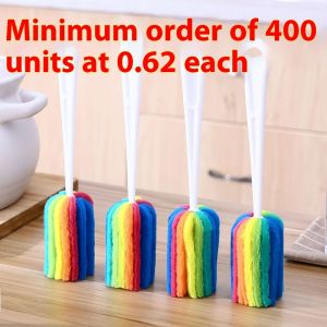 Bàn chải cốc tay cầm dài đa chức năng cho nhà bếp kính & làm sạch chai