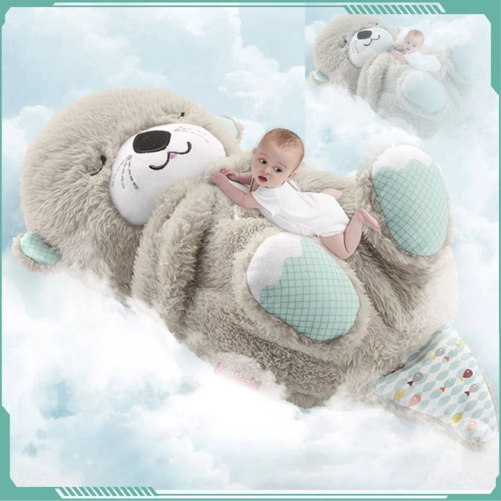 Kids Sleeping Companion Plush Toy 30cm Breathing Otter Dolls Soothing