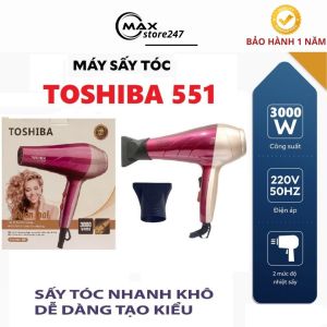 Máy sấy tóc TOSHIBA 551 - 3000W máy sấy 3 chế độ nhiệt 2 chế độ gió - siêu bền chất lượng cao