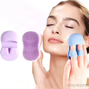 2 Pcs/set Silicone Face Wash Brush Scrub Face Nose Cleaning Brush Facial Cleansing Makeup Remover Beauty Brush Massage Soft Hair Nose Brush