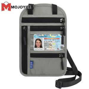 MOJOYCE Túi Đựng Hộ Chiếu Du Lịch Túi Đựng Thẻ Tín Dụng ID RFID Túi Đeo Vai Đeo Cổ