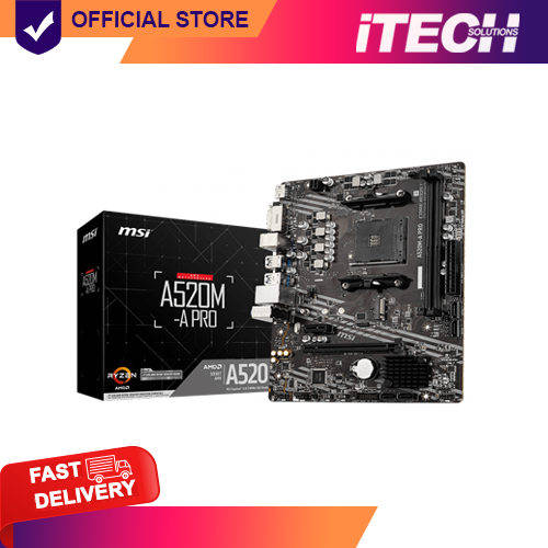 MSI A520M A PRO/2DDR4/M-ATX/M.2/AM4 | Lazada PH