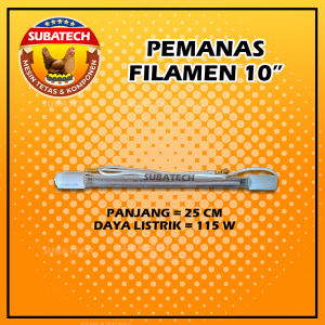 Pemanas Filamen Tabung Kaca Mesin Tetas