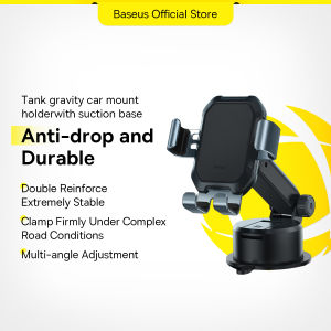 Baseus Gravity Car Holder Stand for 4.7-6.5 Phone 360 Degree Strong Suction Cup Car Mount Holder for iPhone Samsung Xiaomi HuaWei Phone Car Dasboard  Holder Stand
