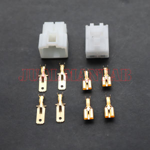 Socket + Skun Motor Mobil 4 PIN Besar - Soket Sambungan Kabel Male Female