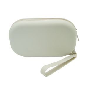 EO4MD Morandi Color Silicone Cosmetic Bag Coin Purse Rectangle Multifunction Storage Bag Portable Makeup Brush Holder Small Item Bag Data Cable Storage Bag