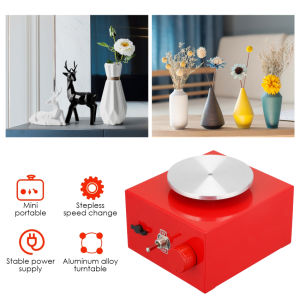 ⭐【High Quality+In Stock】⭐30W Mini Pottery Wheel Pottery Wheel 6.5cm 10cm Turntable Mini Pottery Machine Electric Pottery Wheel DIY Clay Tool With Tray For Ceramic Work Ceramics Clay Art Craft