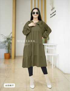 Muazara - Alena Tunik Baju Wanita Bahan Crinkle