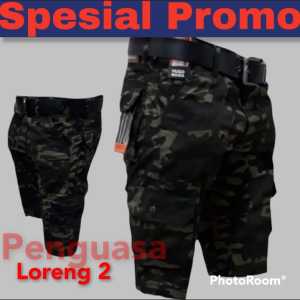 Celana Pendek Cargo Loreng Pria - Celana Kargo Pendek Army