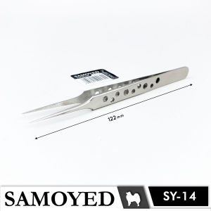 Pinset / Penjepit Serba Guna / Stiker / Elektronik / Bulu Mata Profesional / Professional Scrapbook Stickers / Electronic / MUA / Eyelash / Eyelashes / Nail Art Stainless Steel Tweezers Samoyed TWZR-H9