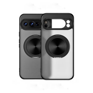 Case for Google Pixel 10 Pro XL 360 Rotate Bracket for Magsafe Cover for Google 9A Magnetic Stand Holder Matte PC Armor Cover