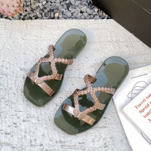 [Free Shipping] WomenS Fashion Wedge Heel Casual Shoes Chunky Heel Flat Sole Korean Style Slip-On Mules