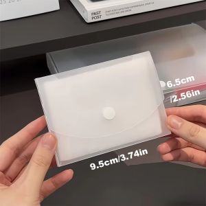 XIJIBAN Frosted Desktop Storage Box Dustproof Transparent Card Storage Box Portable Horizontal or Vertical Mini Organizing Box For Cards Stickers