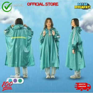 Jas Hujan Ponco Lengan Metalik Dot 723 Elmondo Terlaris Termurah