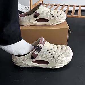 Beach Slippers For Home High-End Thick-Soled Clogs For Women Non-Slip Closed-Toe Eva Sandals For Men Summer
