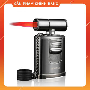 Hộp Quẹt Bật Lửa Khò gas 4 tia Honest BCZ-346 thiết kế đẹp độc lạ - dùng gas cao cấp ( giao màu ngẫu nhiên )