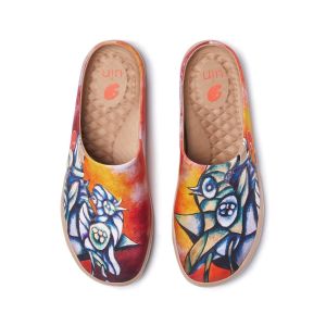 UIN Malaga Womens Art Travel Shoes Comfort Slip On Loafers Lightweight Fashion Loafer-Paris Gala