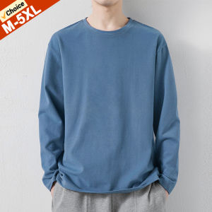 Fast Delivery T-Shirts Men Long Sleeves Tee Tops Male Underwear Basic Solid Cotton Tshirts Fitted Size Man Clothes Under Shirts