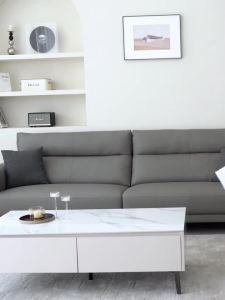 Slate Suspension TV Cabinet Coffee Table Small Apartment Living Room Household Light Luxury Cream Style Modern Simple