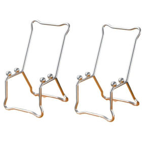 XHLXH 2Pcs Cute  Chair Phone Stand Creative Universal Lazy Cellphone Bracket Small Stainless Steel Mobile Phone Holder for Table Display
