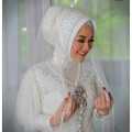 KERUDUNG PENGANTIN / SLAYER PENGANTIN / JILBAB PENGANTIN TERBARU. 