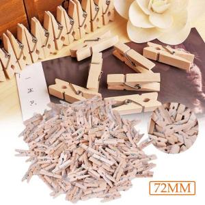 OKDEALS01 72mm Long Office Wedding Wooden School Party Craft Decoration Clothes Pegs Clothespin Photo Clips