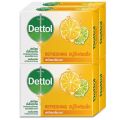 FernnyBaby สบู่เดทตอล แพค 4 ก้อน Dettol แอนตี้แบคทีเรีย สบู่ก้อน เดตตอล ปกป้องกลิ่นกาย สบู่ก้อนแอนตี้แบคทีเรีย 99.99% แพค 4 ก้อน สูตร สีส้มรีเฟรชชิ่ง. 