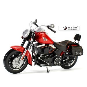 2026 Vintage Motorcycle Model 1/6 Scale Handmade Iron Art Motorbike Classic Collectible Home Bar Desk Decor Ornament Gift for Men