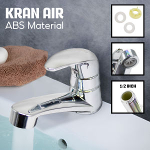 Kran Air Cuci Tangan Wastafel 1/2 Inch Tancap Bawah Bahan Stainless High Quality JS-94+SLT-335