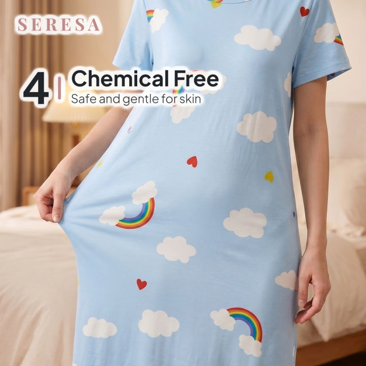 Nightdress%20Women%20Adults%20Baju%20Tidur%20Wanita%20Dress%20Plus%20Size%20Sleepwear%20Loose%20Comfortable%20Homewear%20Soft%20-%20Image%207