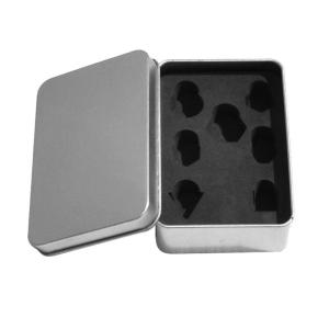 Rectangle Metal Dices Storage Box Playing Container Storage Case Packing Game Empty Storage Box