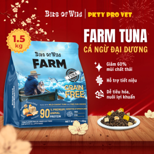 Hạt Cho Mèo Bite Of Wild Farm Cá Hồi Cá Ngừ - Gói 1.5KG 90% Thịt Cá Hồi Na Uy - Cá ngừ đại dương6 Loại Chất Xơ.
