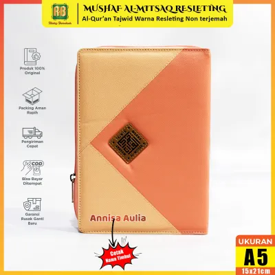 Alquran 30 Juz Lengkap Al Quran Al Mitsaq A5 Resleting Tanpa Terjemah Tajwid Warna Khot Usmani