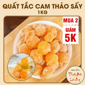 Quất tắc cam thảo sấy nguyên trái 1kg ô mai quất tắc dẻo thơm vị chua ngọt - Lãn Ông