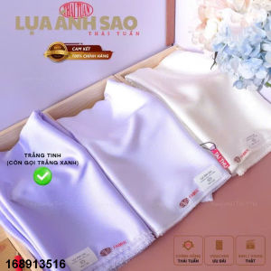 {Thái Tuấn} Vải May Áo Dài Lụa Ánh Sao Pha Ánh Nhũ Mềm Mịn