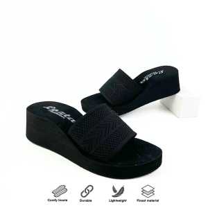 LOZTA Sendal Wanita Wedges Slop Rajut Elastis Ringan Nyaman Di kaki