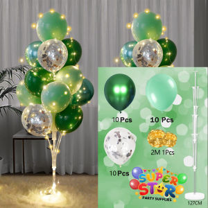 32PCS Balloons with Balloon Holder LED Lights Birthday Background Balloon table DIY Birthday party Anniversary Wedding background Decoration Gift Boy Girl Baby Party