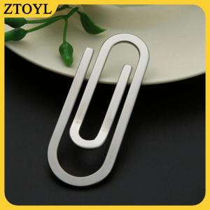 ZTOYL Thép không gỉ mỏng túi tiền Clip Ví kim loại thép hóa đơn clip kẹp thư mục tiền giấy clip tiền mặt ID thẻ tín dụng tiền chủ