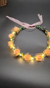 Flower LED Headbands Bride Bridesmaids Wedding Headdress Women Headbands for Weddings and Festivals