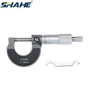 SHAHE 0-1" 0-25mm Outside Micrometer Vernier Caliper Carbon Steel Precise Measuring Tools