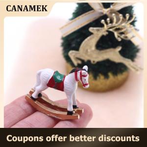 【 CANAMEK 】 1 Piece 1 12 Dollhouse Miniature Trojans Model Toy Doll House Mini Christmas Decoration DIY Accessories Bedroom Scene Prop