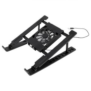 SQMETR Adjustable Laptop Cooling Stand with Fan Universal TabletPC Hanging Holder  Multi-High Adjustment Laptop Lift Stand For 16-18 Inch