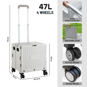 SAVE Foldable Shopping Cart Trolley Portable Grocery Cart Easy Carry Supermarket Troli Market Storage Large Pasar 折叠购物车 TL01