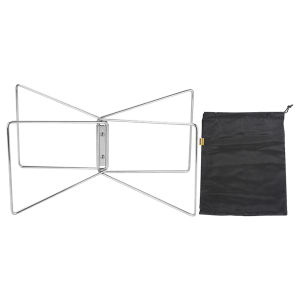 Camping Box Folding Stand with Storage Bag Iron Storage Box Stand Outdoor Storage Box Shelf for Outdoor Picnic Fishing