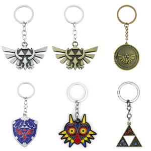 The Legend of Shield Keychain Tears of the Kingdom Sheikah Eye Majoras Mask Sword Triforce Symbol Pendant Key Chain