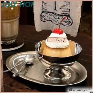 [JULYHOT] Ice Cream Cups Salad Bowl Stainless Steel Bowl Dessert Fruit Plate Snack Dish Party Supplies