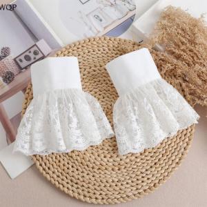 [WQP Fashion Store] COD Jewerry Lace Cuffs White Detachable Sleeves Wedding Bridal Gowns Sweater Cuff Halloween Costume Cosplay Accessories